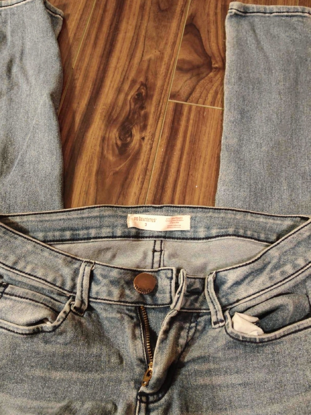 No Boundaries Light Wash Blue Denim Jeans Size 3